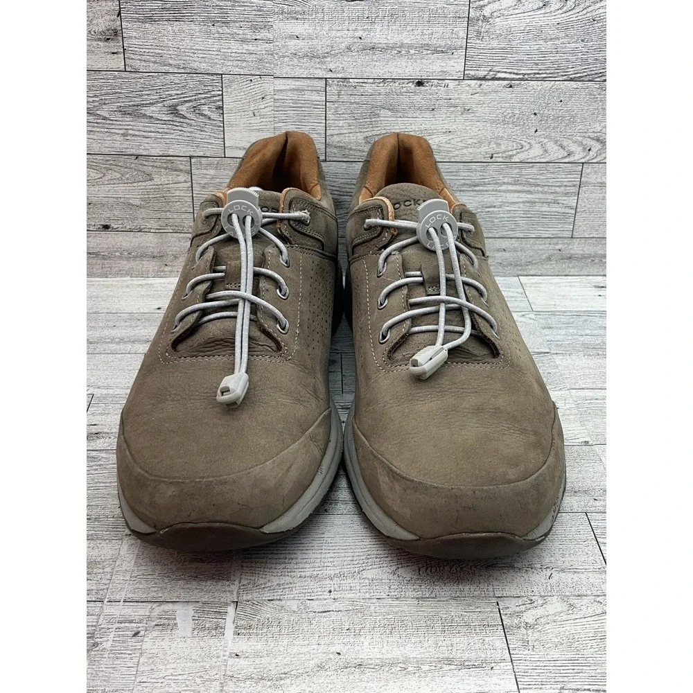Rockport Shoes Mens Size 12 Brown Lace Up Leather Comfort Walking Slip Resistant